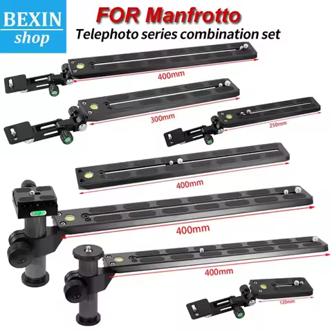 Manfrotto New Telephoto Quick Release Sliding Plate Camera Mount Zoom Lens Holder for Manfrotto Trip