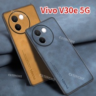 Vivo V30e 5G 2024 Leather Texture Phone Case Sheepskin Leather Casing For Vivo V30e V30 E VivoV30e V