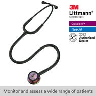 3M Littmann Classic III Stethoscope 27 inch #5870 (Black Tube Rainbow-Finish Chestpiece Stainless St