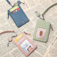 Japanese ID Card Holder Easy Pull Buckle Lanyard Card Holder Multifunctional Halter Document Holder