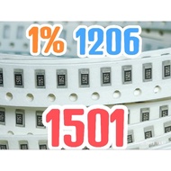 10pcs Chip resistor smd 1501 152 1K50 1% size 1206 3216 1.5Kohm 1.5K ohm 1.5 Kohm 1.5K ohm 1.5 Kohm