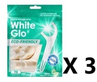 White Glo - 【3包裝】環保牙線 薄荷清新口氣70支（共210支） (平行進口)
