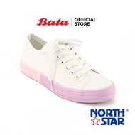 Bata บาจา ยี่ห้อ North Star รองเท้าผ้าใบแบบผูกเชือก รองเท้าแฟชั่น สนีกเกอร์ สำหรับผู้หญิง สีขาว 5201090