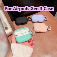 For Airpods Gen 3 Case Macarons Simple Colors for Airpods Gen 3 Casing Soft Earphone Case Cover