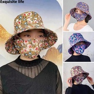 Tea Bucket Hat Dust Mask Hat  UV Women Sun Hat for Agricultural Work