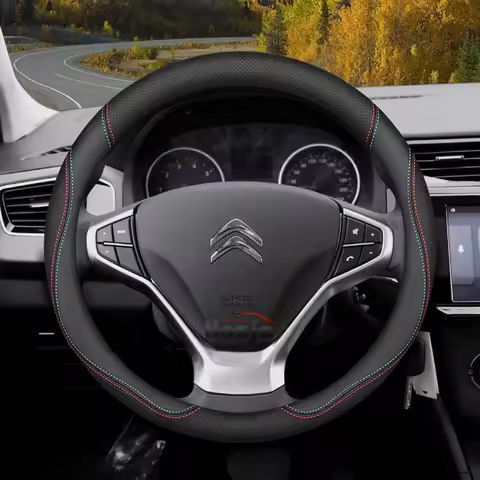 Leather Car Steering Wheel Cover for Citroen C4 C2 C3 C1 C5 Jumpy Ds3 Ds4 Ds5 C5x Saxo Spacetourer B