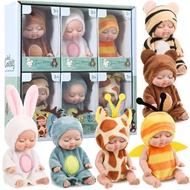 Little Baby Sleep Doll Simulation Rebirth Soothe Doll 11*5CM Plastic Dolls Girl Toys and Clothes Acc