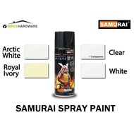 SAMURAI Standard Color Spray Paint (Clear, White, Arctic White, Royal Ivory, Flat Clear, Flat White)