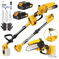Qimedo เลื่อยโซ่ไร้สาย 6 นิ้ว Cordless Chain Saw เลื่อยตัดกิ่งไฟฟ้า เลื่อยโซ่ เลื่อยโซ่เลื่อยไฟฟ้า แ