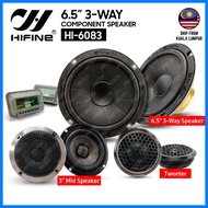 HIFINE HI-6083  6.5” 3-Way Component Speaker Car Speaker 300 Watts