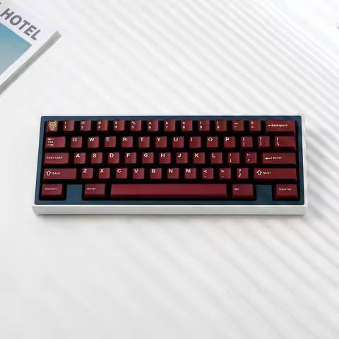 114 Keys Pyga Red Double Shot Translucent Keycaps Cherry Profile Semitransparent ABS Keycaps for Che
