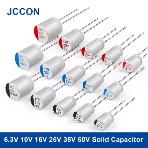 10PCS Solid Capacitor Motherboard 6.3V 10V 16V 25V 35V 50V 100UF 270UF 470UF 560UF 100UF 1000UF Grap
