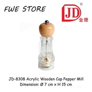JD Acrylic Wooden Cap Pepper Mill JD-8308