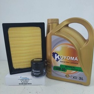 PERODUA ATIVA 1.0 TURBO OIL FILTER + AIR FILTER + KOYOMA 10W30 3LITER MINERAL ENGINE OIL