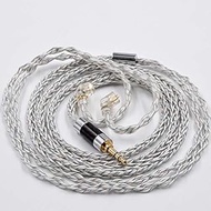 FAAEAL KZ ZSN ZS10 PRO Upgrade Earphone Cable,8 Core Cable Silver Blue Hybrid 784 Cores Silver Plate