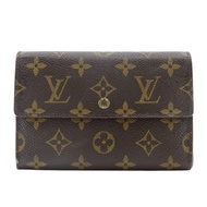 二手LOUIS VUITTON Porto Tresol Etui Papier 三折錢包 M61202，字母帆布，法國製造，2000 年，棕色，SP1000 按扣，男女通用