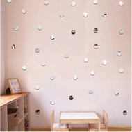 discount 100pcs 2cm 3D Diy Acrylic Mirror Wall Sticker Square/Heart/Round Shape Stickers Decal Mosai