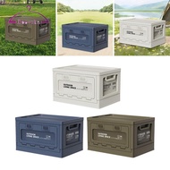 [deevoka] Foldable Storage Bin Portable Stackable 27L Multipurpose Folding Storage Box Container for