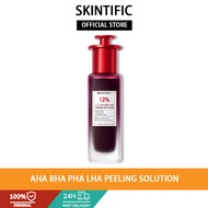SKINTIFIC 12% AHA BHA PHA LHA Intensive Peeling Solution Serum – Brightening & Whitening Essence for