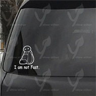 Baymax Cutting Sticker Car Cute Durable Cutting Sticker Car Glass Baymax i am Not Fast Cute 15 cm Ca