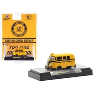 (Premium rubber wheels) Model car M2 Machines 1960 Volkswagen Delivery Van School Bus Yellow "Castli