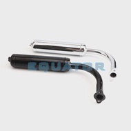 Black /silver Muffler Stock Exhaust For 80cc 66cc 49cc Motorized Bicycle 2-Stroke Engine Accessories