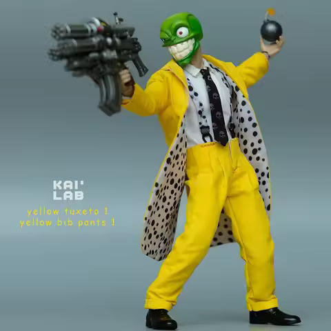 Original Mezco Kailab 1/12 The Mask Yellow Suit Mezco Fit Anime Action Collection Figures Model Toys
