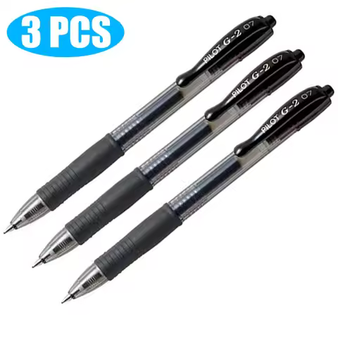 3PCS PILOT BL-G2 Retractable Gel Ink Pen 0.38/05/07mm Tip Roller Ball Pens Comfort Grip School Suppl