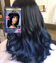 CAT RAMBUT MIRANDA BLUE BLACK HITAM BIRU SEMIR SALON HAIR