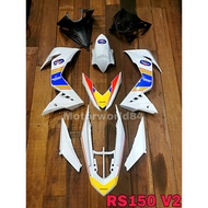 COVER SET HONDA RS150 V1 V2 V3 ROTHMANS (31) WHITE COVERSET 100% ORIGINAL RAPIDO MALAYSIA COVERSET RS 150  Winner