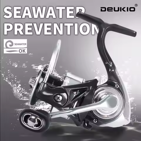 DEUKIO New Spinning Reels Saltwater Freshwater Fishing Reel Ultralight Metal Frame Smooth And Tough