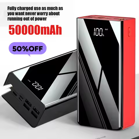 50000mAh Fast Charging High-Capacity Long-Lasting Portable Power Bank