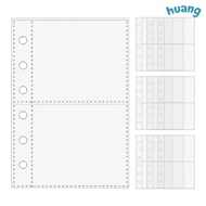 LONNG A7 Binder Pages,  6-Ring Card Protector Sleeves, A7 Binder Refill