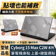 [Ezstick] MSI Cyborg 15 Max C2W Series Laptop Body Sticker | Top Cover Matte Mask+Keyboard Periphera