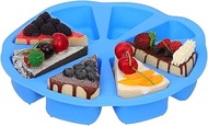 Toyvian Silicone Baking Mould 8 Cavities Triangle Cake Mould Flexible BPA Free Non-Stick Coating Blu