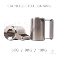 Heavy Mug 6 8 10kg 304 Stainless Steel Dumbbell Weighted Cup Weightlifting Challenge Fitness Muscle 