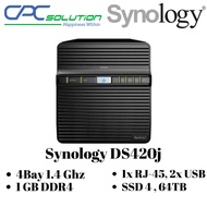 Synology DS420j 4Bay 1.4 GHZ QC 1 GB DDR4 1x GBE 2x USB 3.0