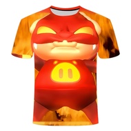 现货速发！【Ready Stock】GGBOND猪猪侠短袖男女衣服搞笑gg爆t恤恶搞沙雕情侣装ebq0jcf