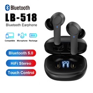 ♥【Readystock】FREE Shipping♥LB-518 Wireless Headset In-ear Bluetooth 5.0 Headphone HiFi Stereo Sports Earphones