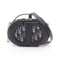 【二手】Dior CD Signature Oblique Oval 2WAY 相機包 S2201UTZQ_M928 海軍藍/象牙白帆布皮革 CD Signature Oblique Oval 相機包