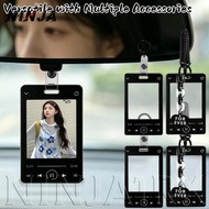 [H&L] 1/2/3PCS Scratch-resistant Plastic Photo Card Holder with Clear View Window, Cute MP3 Style Id