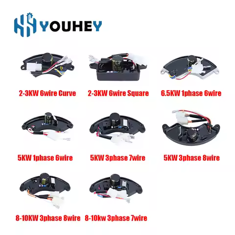 2KW - 8KW Generator AVR 3KW 5KW 6KW 7KW Automatic Voltage Regulator Stabilizer 3 Phase For Petrol Ge