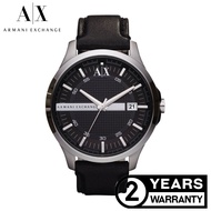 [Official Warranty] Armani Exchange AX2101 Men's Three-Hand Date Black Leather Watch