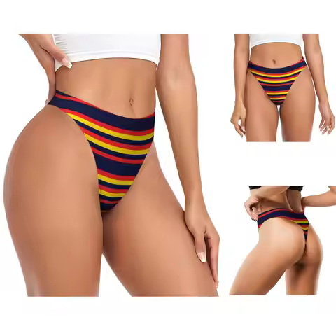 Custom Adelaide Crows Graphic G-string Panties Breathable Women Stretch Thongs Comfort Underwear