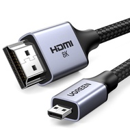 UGREEN 4K/8K Micro HDMI to HDMI Cable Aluminum Shell Braided High Speed 18Gbps,4K 60Hz HDR 3D ARC