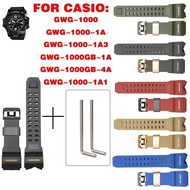 สายเรซินเหมาะสำหรับ Casio G-SHOCK Mad Master GWG1000 GWG-1000นาฬิกาสำหรับผู้ชายกำไลข้อมือสายรัดข้อมือกันน้ำ