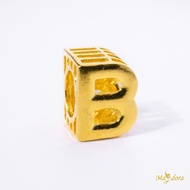 MASDORA 916 Gold Beads Bead Emas Alphabet 3D - Alphabet B (EMAS 916/22K)