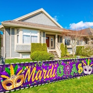 Mardi Gras Decorations: Large 9.8x1.6ft Banner for Outdoor & Indoor Use