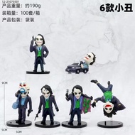 Set Hiasan Kereta Patung Joker Heath Ledger Domestik 6 Model Anak Patung Joker Dibungkus