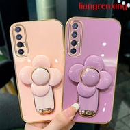 Casing OPPO Reno 3 pro oppo reno 3 phone case Softcase Electroplated silicone shockproof Protector  Cover new design with holder fan for girls DDFS01